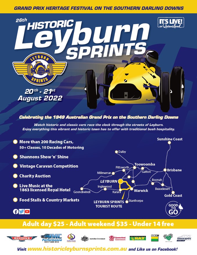 26TH HISTORIC LEYBURN SPRINTS IN LEYBURN QLD 4365 JUST CARS